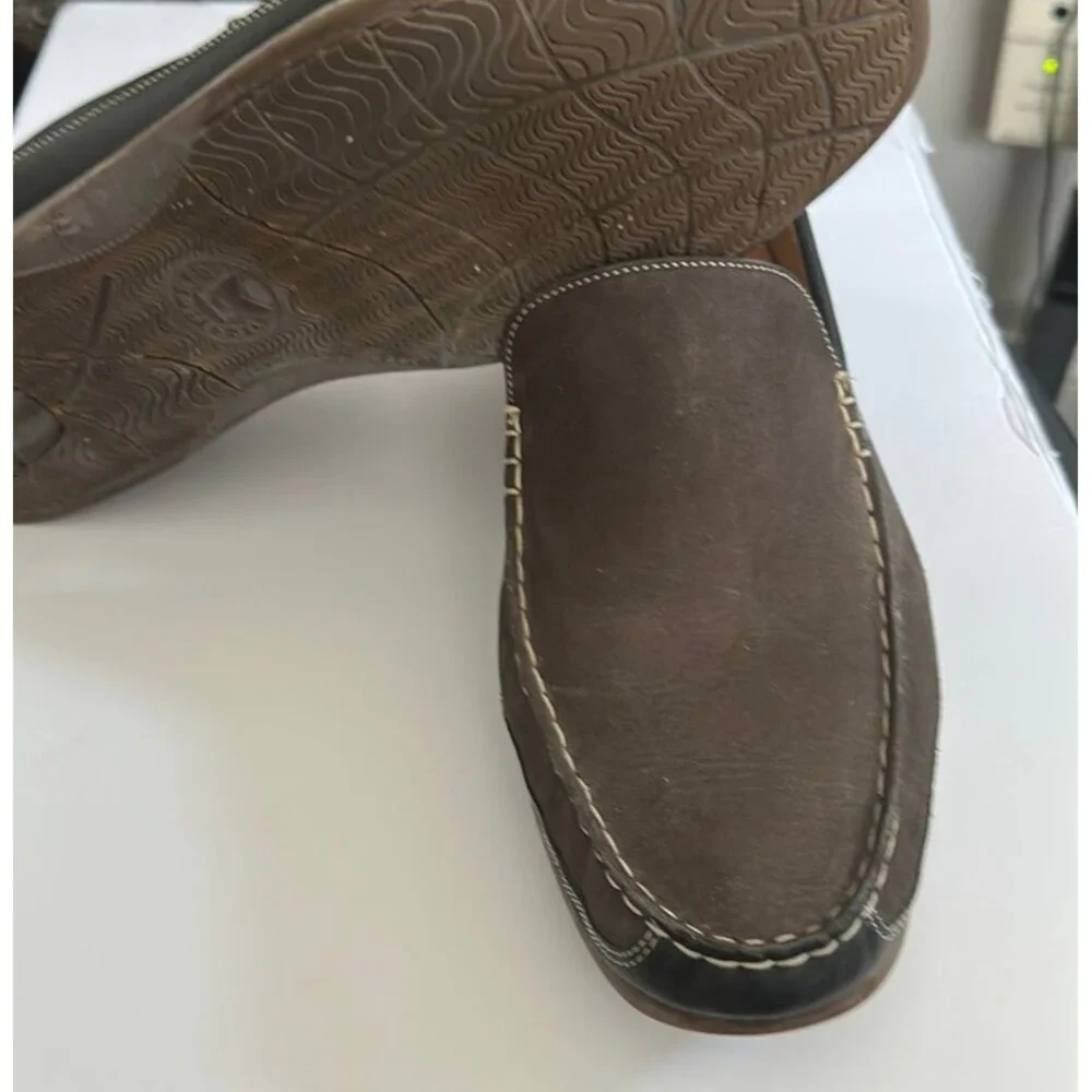 Mephisto Cool Air Men's Size (12 1/2) Brown Leather/Sude Slip on Comfort Loafer
